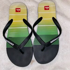 Quiksilver Green and Black Sporty Sandals